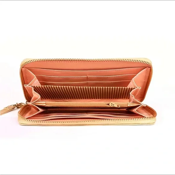 Minnie Mickey Mouse Wristlet Clutch  Convertible Long Wallet Dusty Pink - Picture 4 of 16